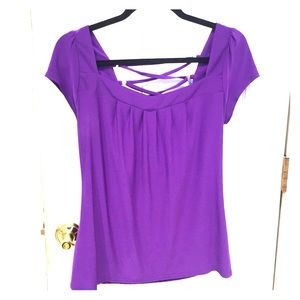 Royal Purple back tie detail blouse